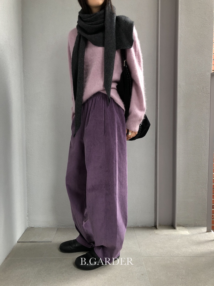 B_GARDER韓國代購㊣女士新品25秋冬人氣推薦職業休閑褲燈芯絨B.GARDER休閑褲
