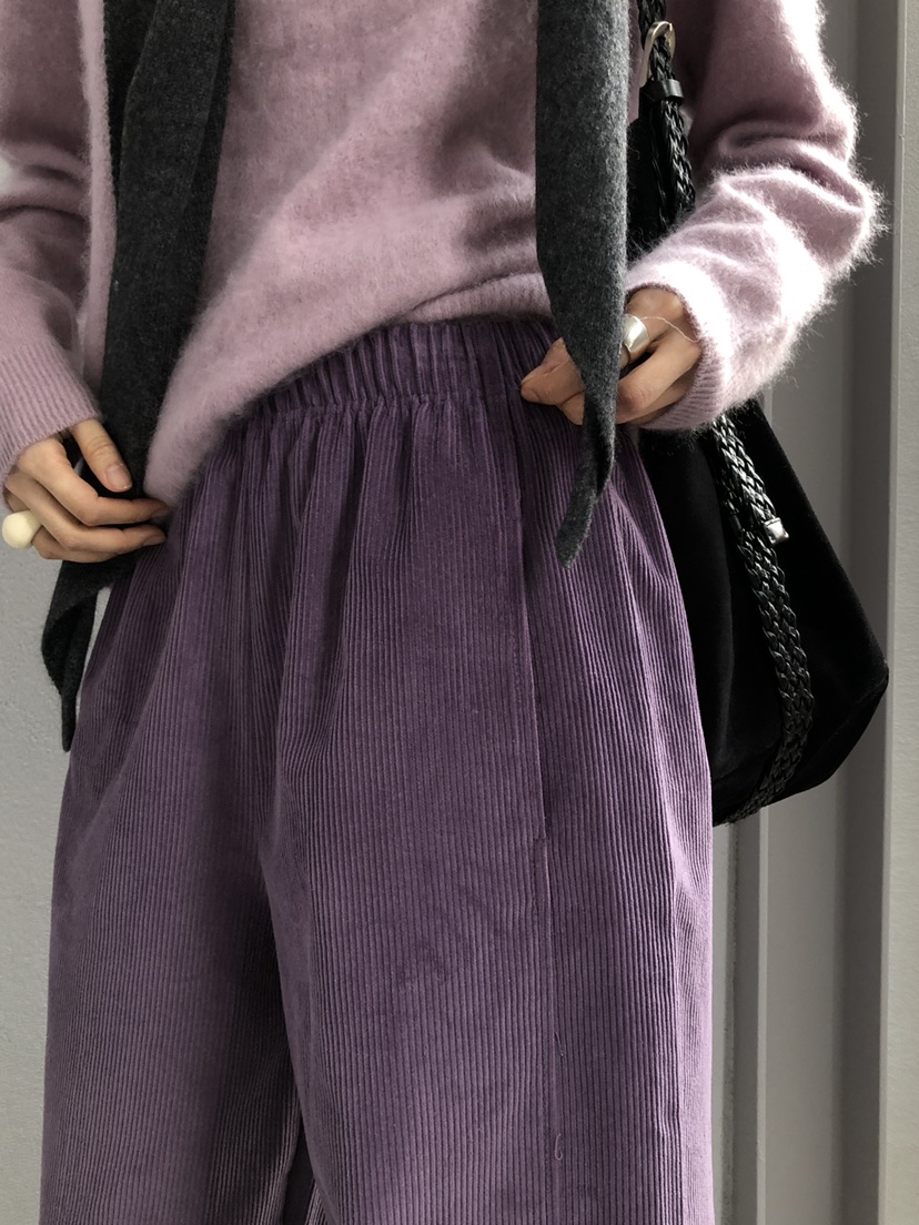 B_GARDER韓國代購㊣女士新品25秋冬人氣推薦職業休閑褲燈芯絨B.GARDER休閑褲