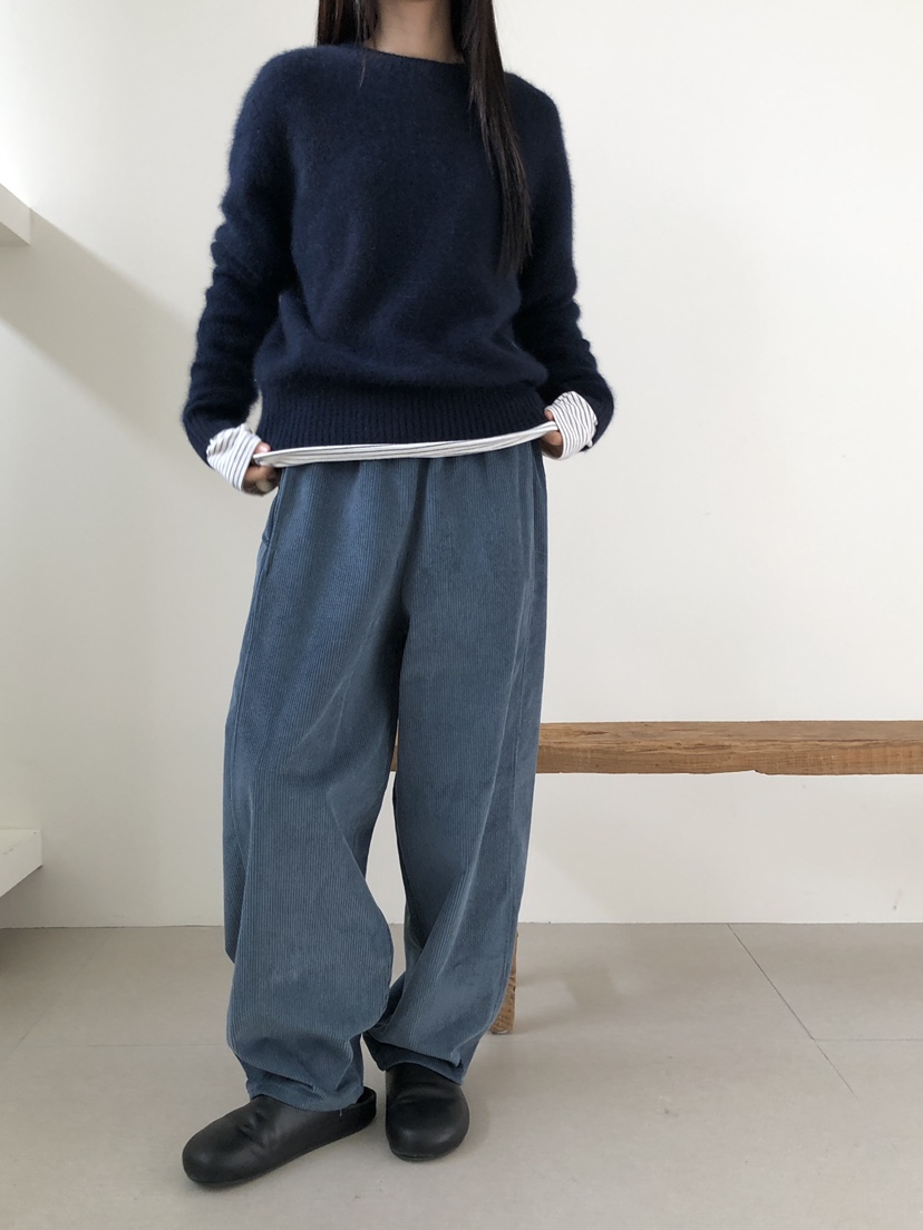 B_GARDER韓國代購㊣女士新品25秋冬人氣推薦職業休閑褲燈芯絨B.GARDER休閑褲