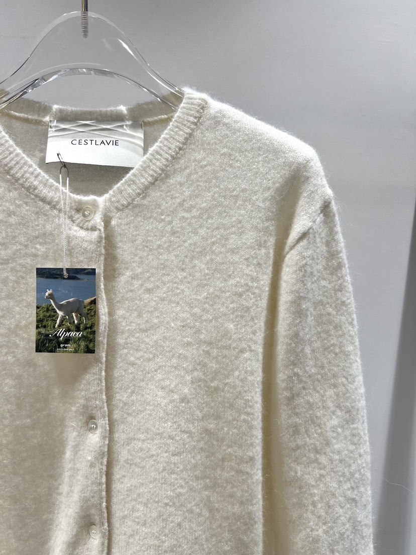 CESTLAVIE東大門㊣直郵女士新款休閑推薦職業針織衫荷葉邊開衫CESTLAVIE針織衫