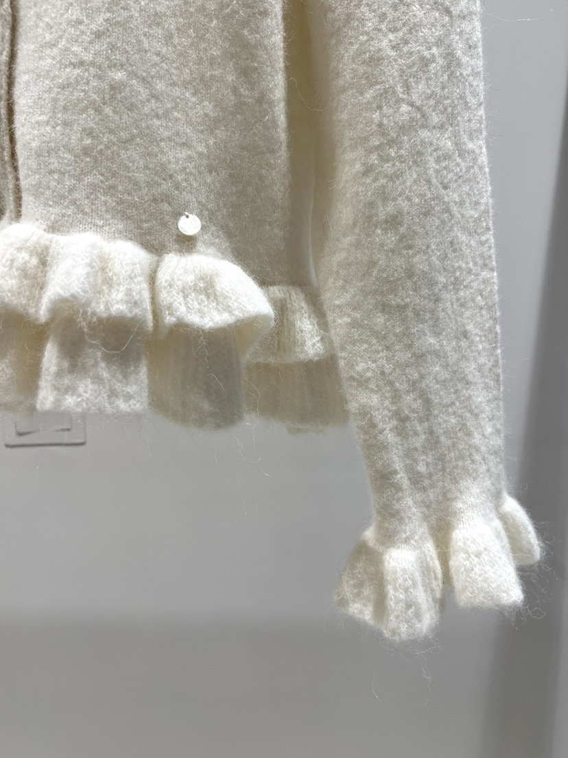 CESTLAVIE東大門㊣直郵女士新款休閑推薦職業針織衫荷葉邊開衫CESTLAVIE針織衫