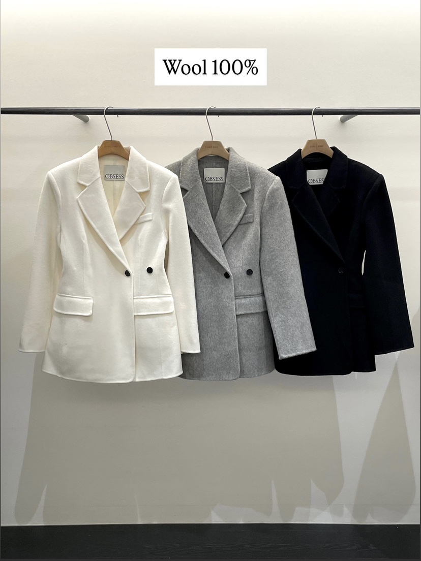 OBSESS東大門㊣實拍女士新款職業推薦時尚25秋冬休閑短款大衣OBSESS/EARLY BIRD短款大衣
