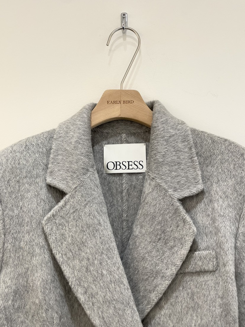 OBSESS東大門㊣實拍女士新款職業推薦時尚25秋冬休閑短款大衣OBSESS/EARLY BIRD短款大衣