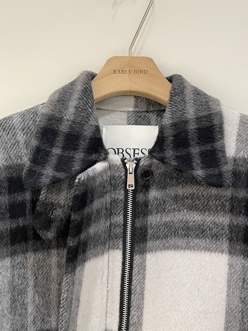 OBSESS韓國代購㊣女士新款熱賣25秋冬休閑職業短款大衣羊駝OBSESS/EARLY BIRD短款大衣