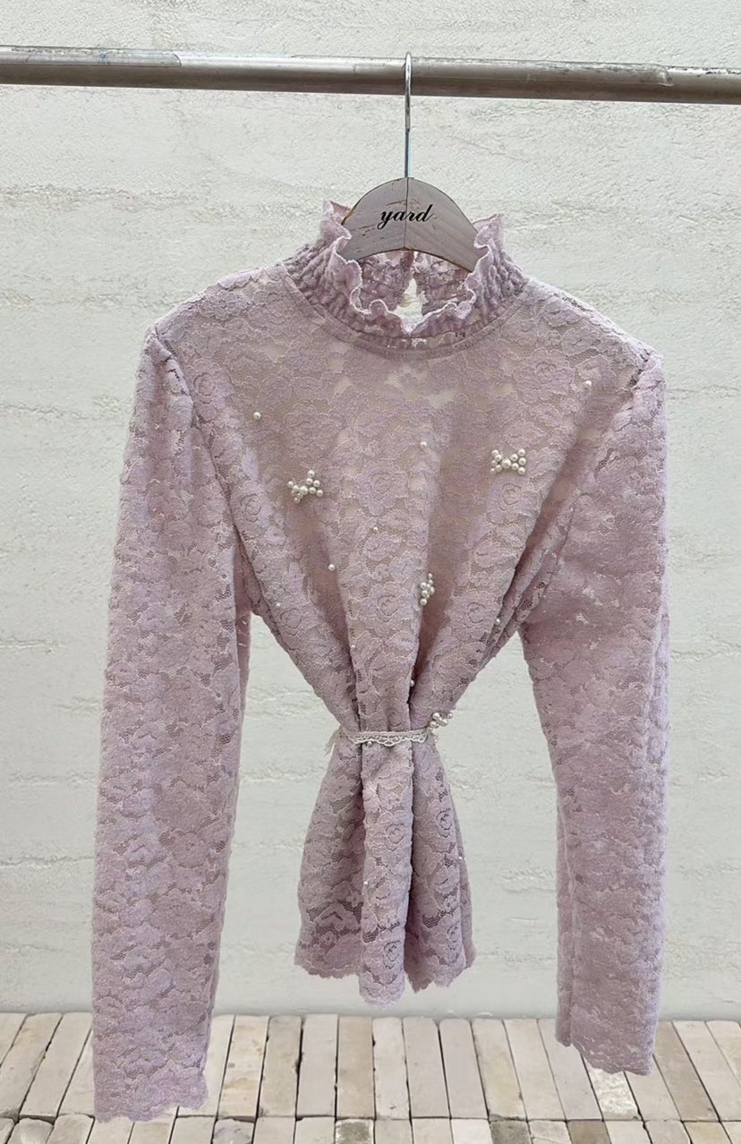 YARD韓國直郵㊣女裝新款時尚休閑人氣職業推薦熱賣襯衫蕾絲衫YARD襯衫/蕾絲衫圖色1