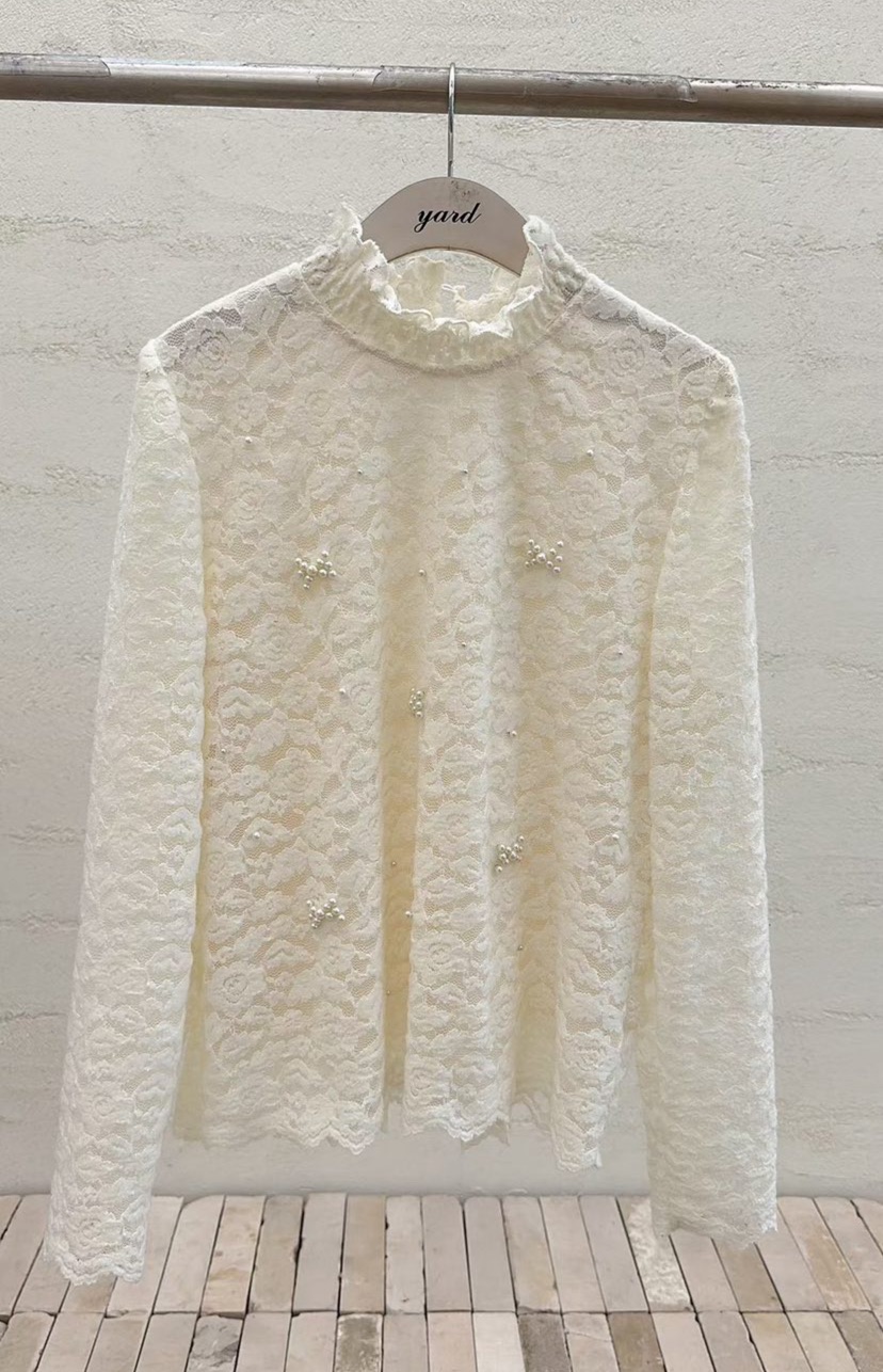 YARD韓國直郵㊣女裝新款時尚休閑人氣職業推薦熱賣襯衫蕾絲衫YARD襯衫/蕾絲衫圖色2