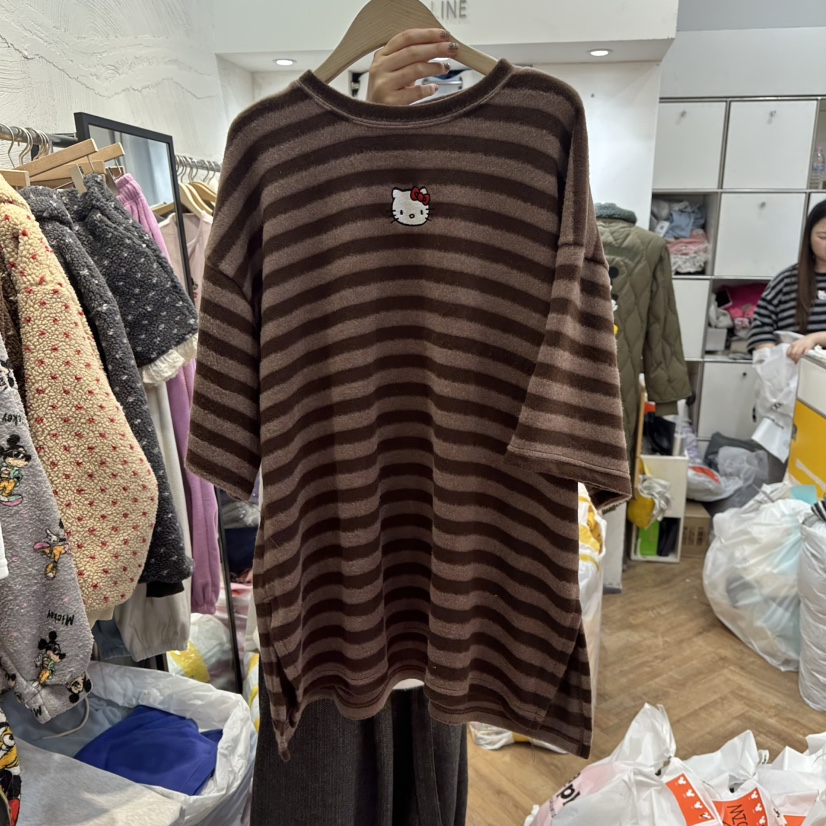 DE LINE韓國直郵㊣女士新品職業25秋冬時尚推薦人氣休閑T恤DE LINET恤圖色2