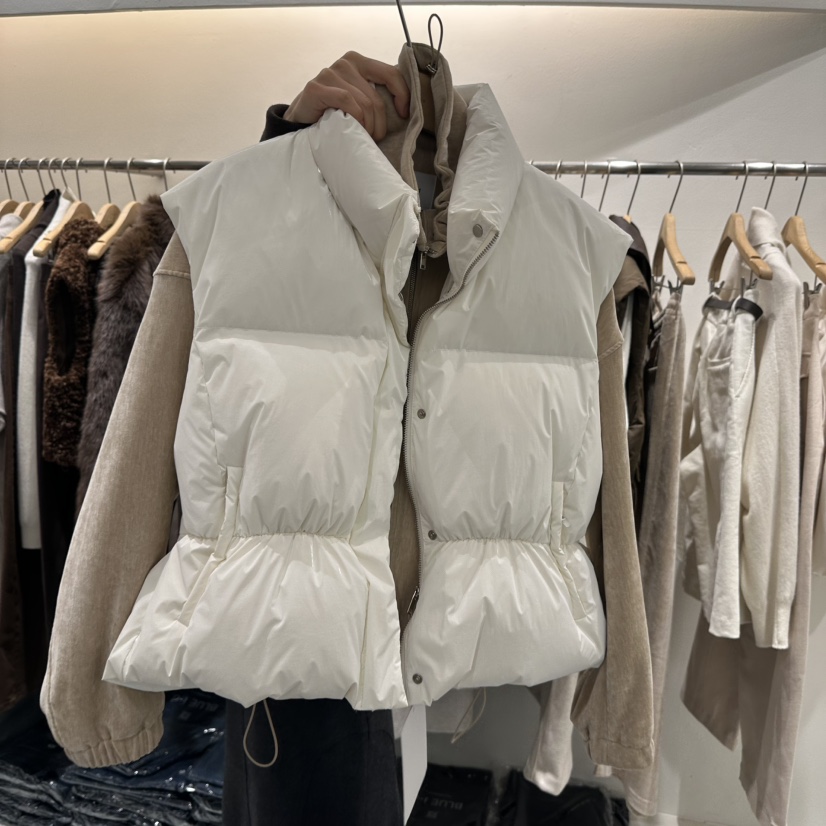 BLUEI-D韓國直郵㊣女士新款休閑時尚職業馬甲不含內搭鴨絨Blue i-d馬甲圖色2白色