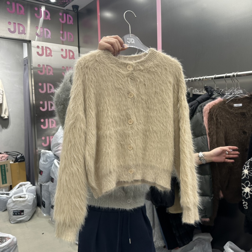 JUDYQUE東大門㊣實拍女裝新款休閑職業人氣推薦25秋冬針織衫毛皮JUDYQUE針織衫圖色1