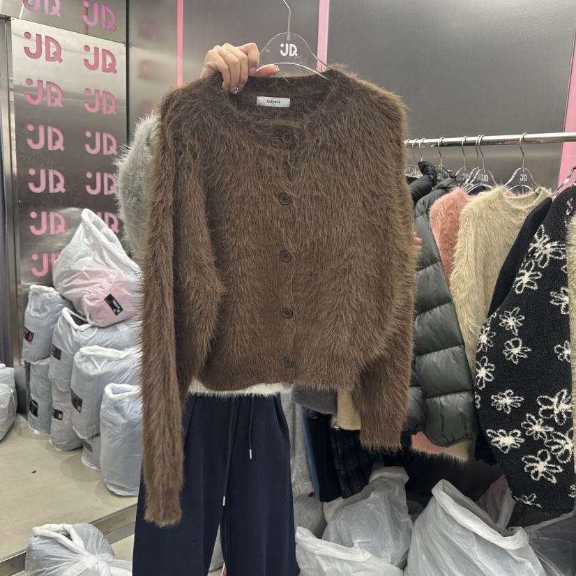 JUDYQUE東大門㊣實拍女裝新款休閑職業人氣推薦25秋冬針織衫毛皮JUDYQUE針織衫圖色3