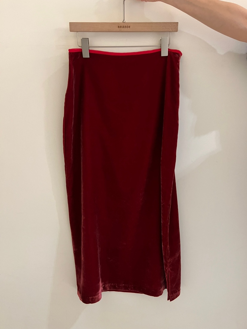 BALANCE東大門㊣代購女裝新款推薦時尚休閑25秋冬長裙天鵝絨BALANCE長裙圖色3