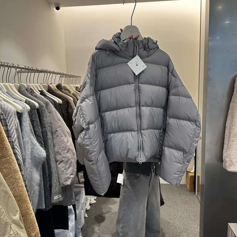 ALTER東大門㊣代購女裝新品休閑推薦人氣25秋冬短款羽絨服插肩袖Alter短款羽絨服圖色1