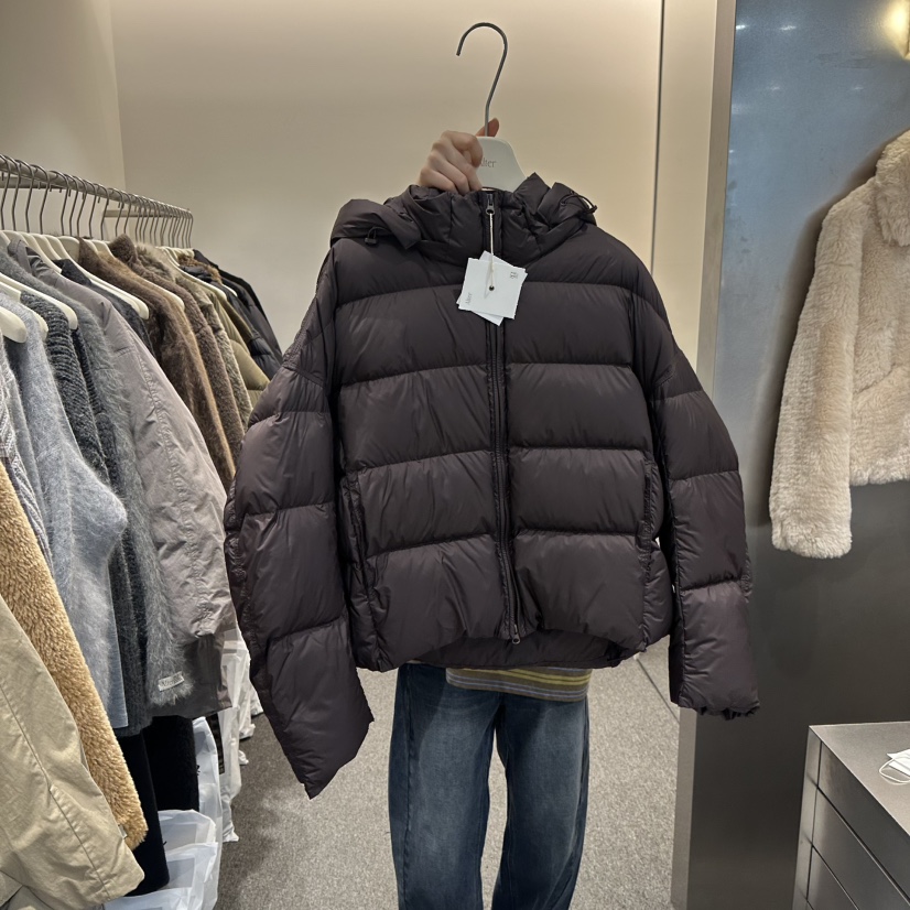 ALTER東大門㊣代購女裝新品休閑推薦人氣25秋冬短款羽絨服插肩袖Alter短款羽絨服圖色2棕色