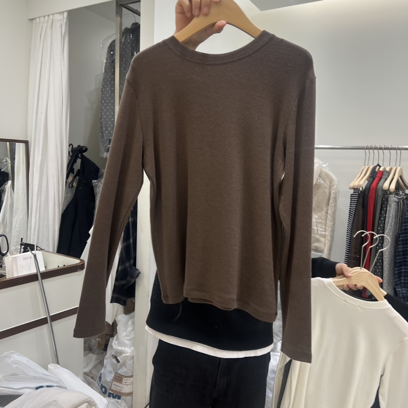 HOUSE OF/DE MERRY東大門㊣代購女裝新品25秋冬職業長袖T恤HOUSE OF/DE MERRY長袖T恤圖色5