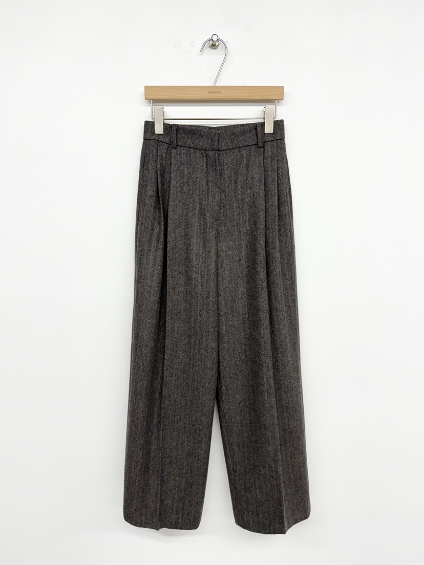 TOOGOOD韓國代購㊣女裝新款25秋冬時尚推薦休閑熱賣休閑褲羊毛TOOGOOD休閑褲圖色1棕色