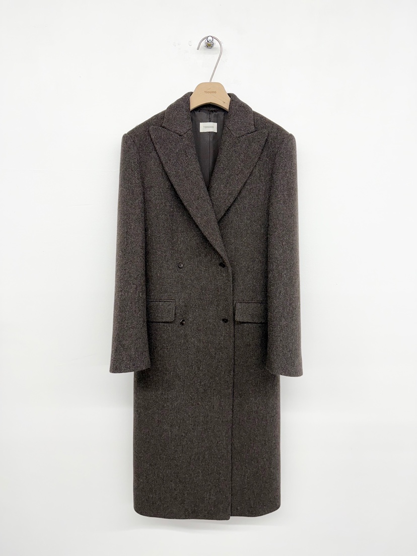 TOOGOOD韓國代購㊣女裝新款職業時尚休閑推薦人氣中長款大衣TOOGOOD中長款大衣圖色1棕色