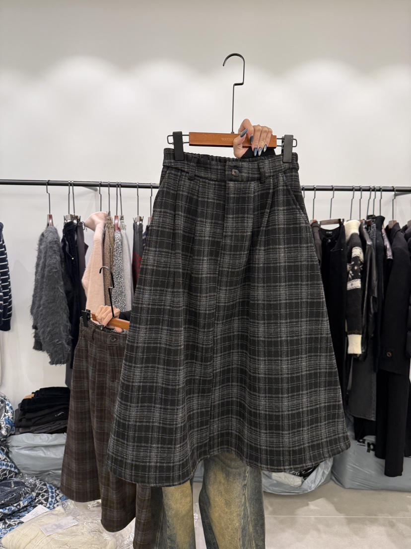 WATERMELON東大門㊣直郵女士新品職業人氣25秋冬熱賣休閑長裙WATER MELON長裙圖色2