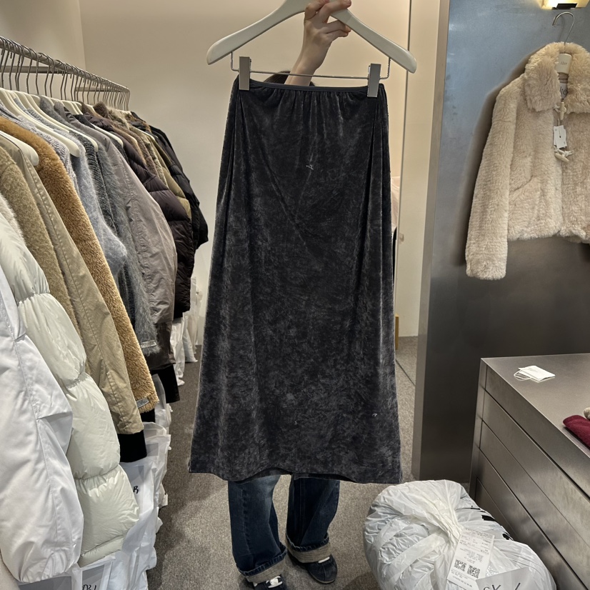 ALTER東大門㊣代購女士新品職業25秋冬時尚休閑人氣熱賣長裙Alter長裙圖色1墨色