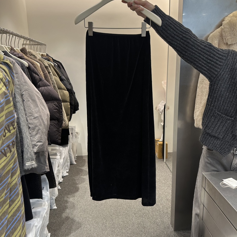 ALTER東大門㊣代購女士新品職業25秋冬時尚休閑人氣熱賣長裙Alter長裙圖色2黑色