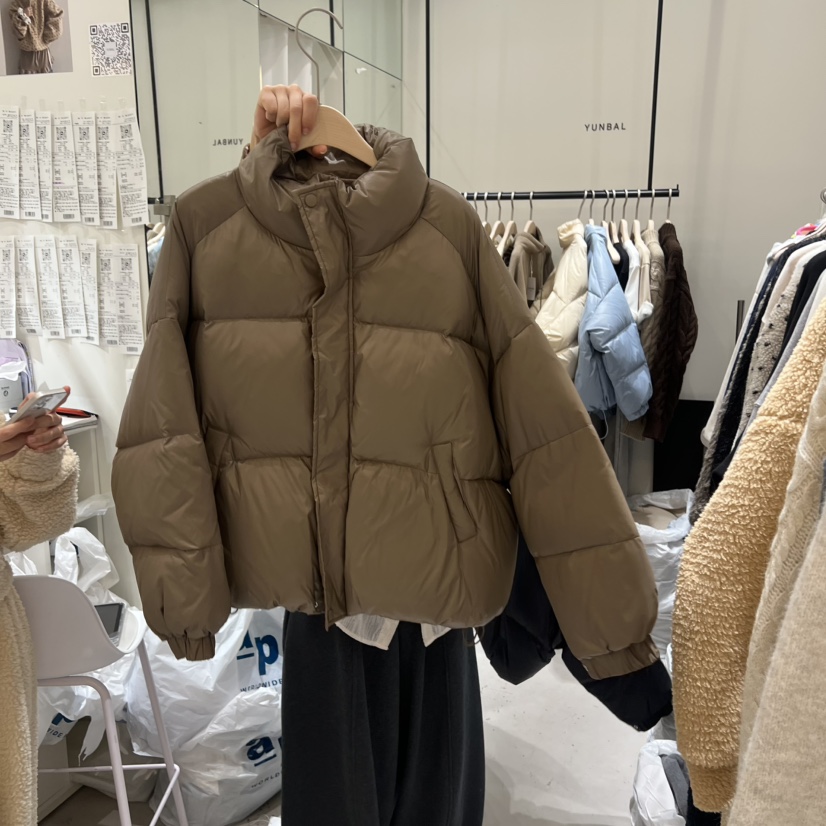 YUNBAL東大門㊣實拍女裝新款熱賣職業休閑短款羽絨服填充鴨絨YUNBAL短款羽絨服圖色3
