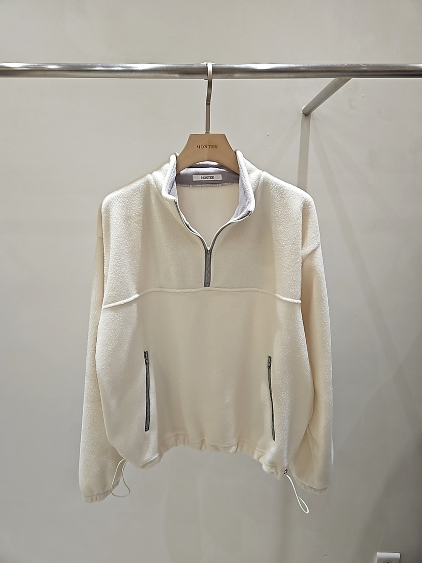 MONTER韓國代購㊣女士新品人氣25秋冬熱賣職業衛衣抓絨拉鏈MONTER衛衣圖色1