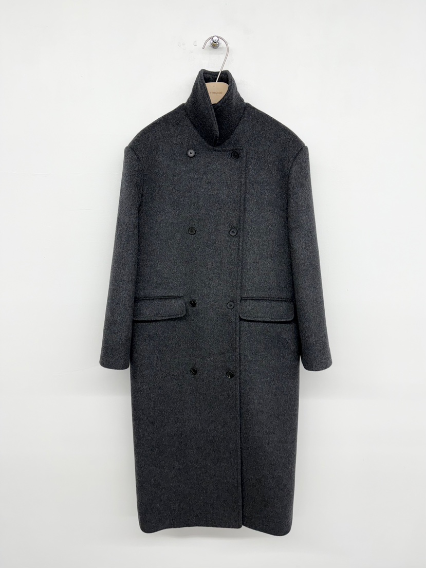 TOOGOOD東大門㊣實拍女士新款人氣職業休閑推薦中長款大衣羊毛TOOGOOD中長款大衣圖色1墨色