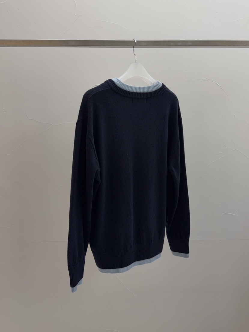 ACME韓國直郵㊣女士新品職業人氣25秋冬熱賣針織衫假兩件羊毛ACME針織衫