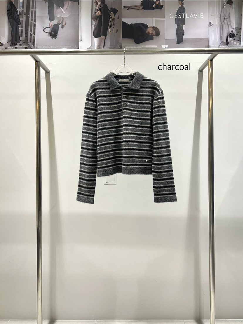 CESTLAVIE東大門㊣直郵女裝新品人氣休閑時尚職業針織衫條紋CESTLAVIE針織衫圖色1