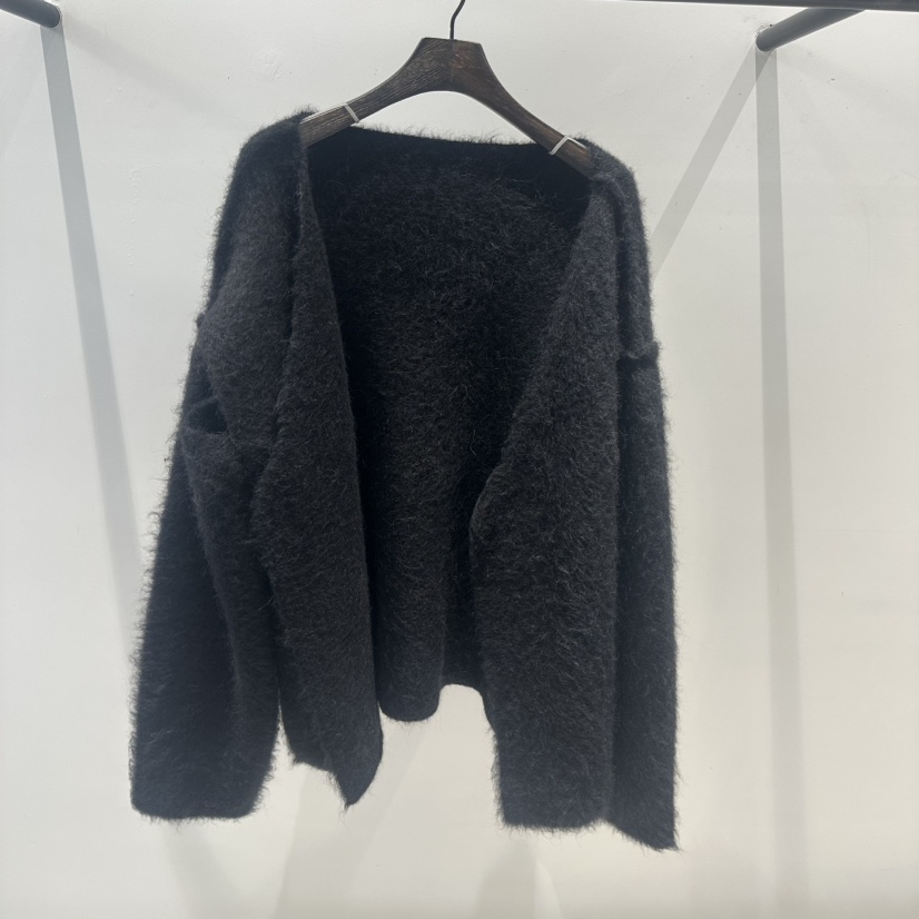 JANE BIRKIN東大門㊣實拍女裝新款熱賣職業推薦時尚毛衣羊駝JANE BIRKIN設計師品牌毛衣圖色2黑色