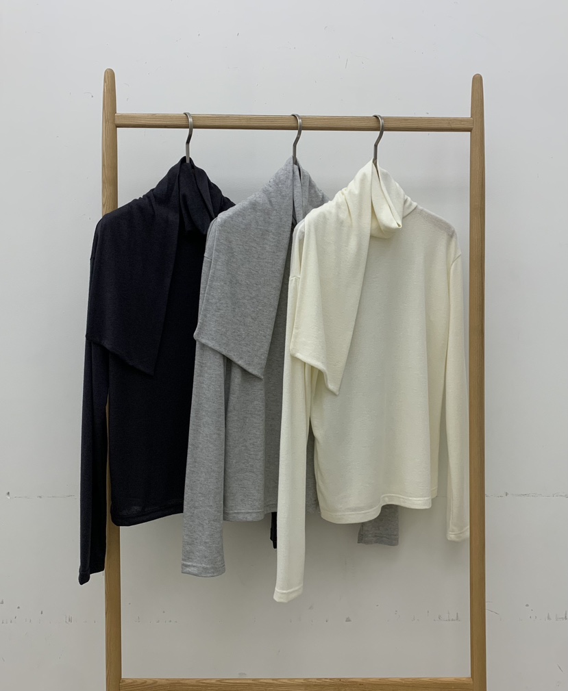 B_GARDER東大門㊣實拍女士新款熱賣推薦25秋冬職業長袖T恤圍巾B.GARDER長袖T恤