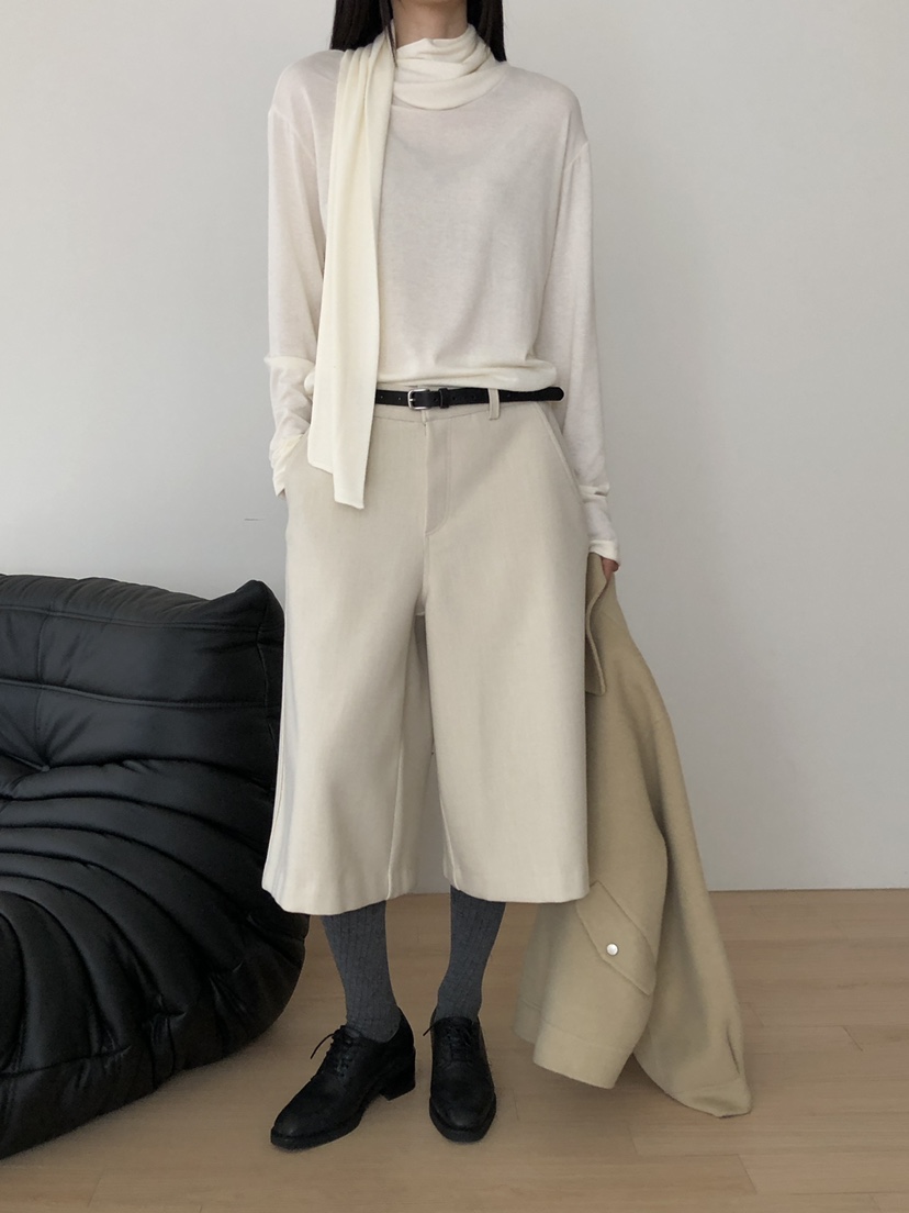 B_GARDER東大門㊣實拍女士新款熱賣推薦25秋冬職業長袖T恤圍巾B.GARDER長袖T恤