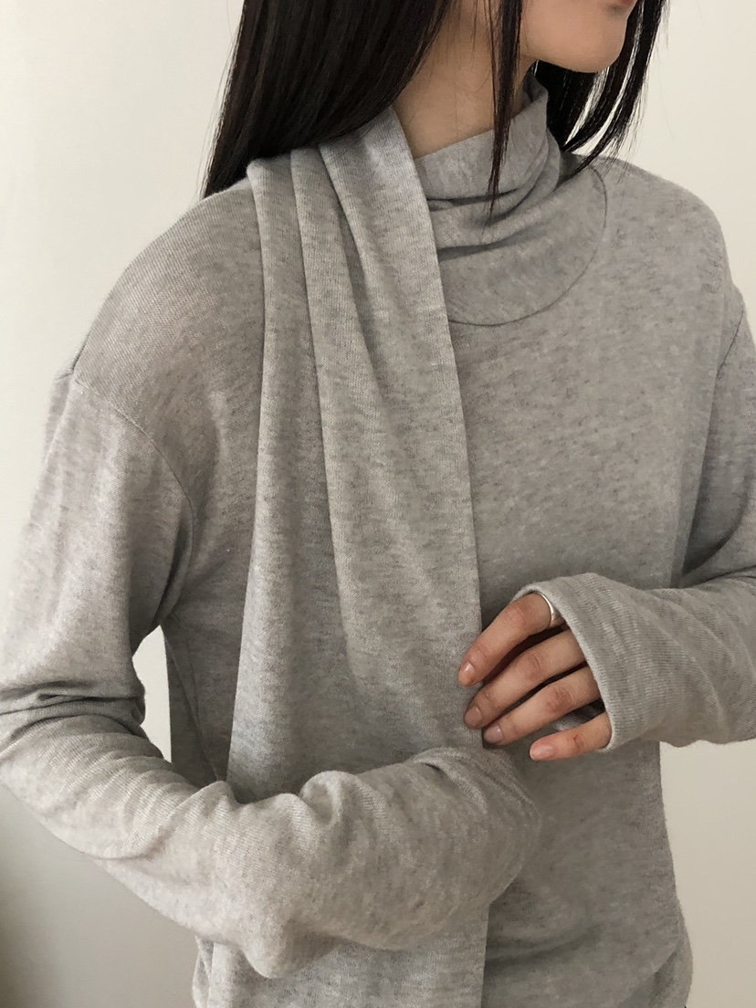 B_GARDER東大門㊣實拍女士新款熱賣推薦25秋冬職業長袖T恤圍巾B.GARDER長袖T恤