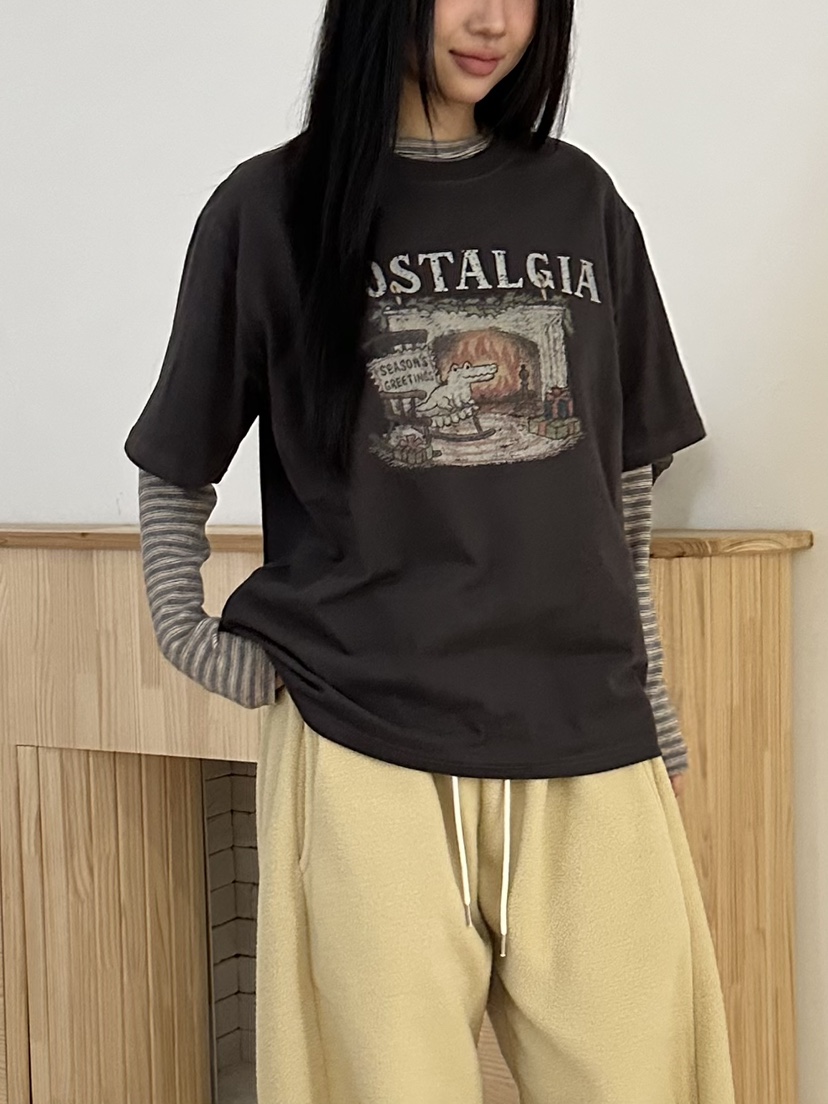 I MFACT韓國直郵㊣女裝新款人氣熱賣時尚職業25秋冬T恤不含內搭I MFACTT恤圖色1