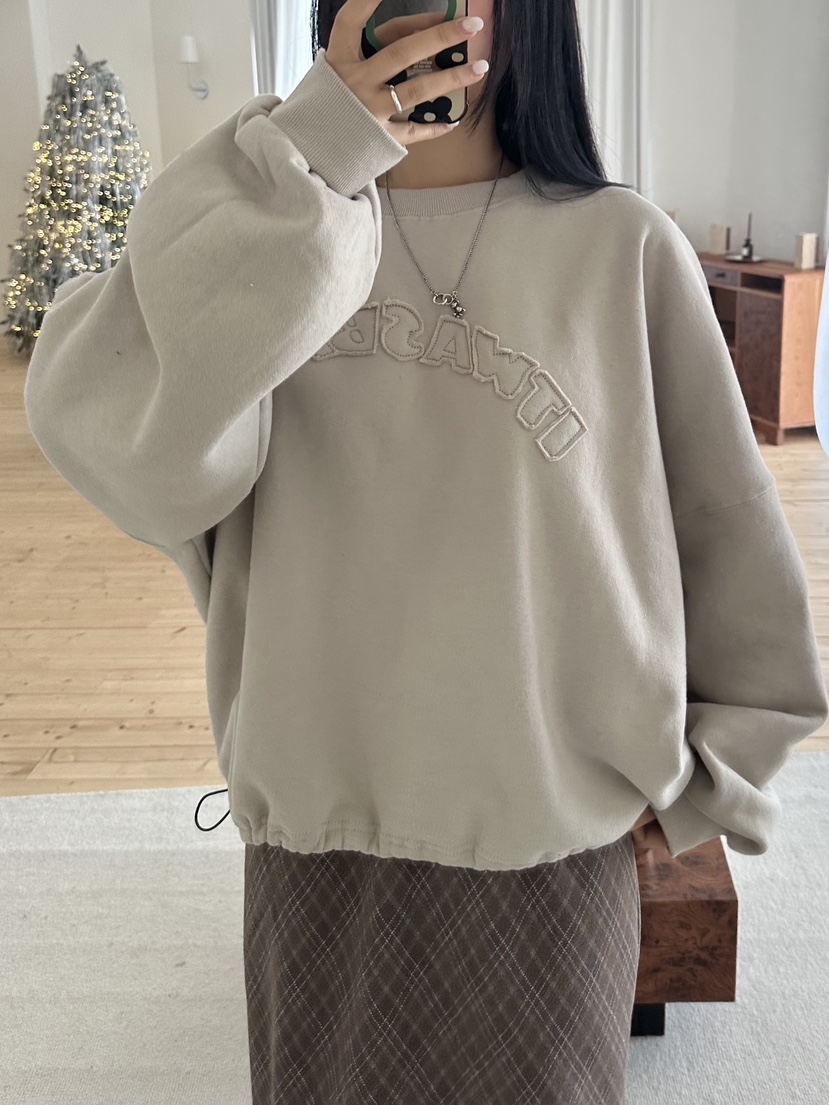 I MFACT韓國代購㊣女士新品推薦職業熱賣時尚人氣衛衣刺繡I MFACT衛衣圖色1