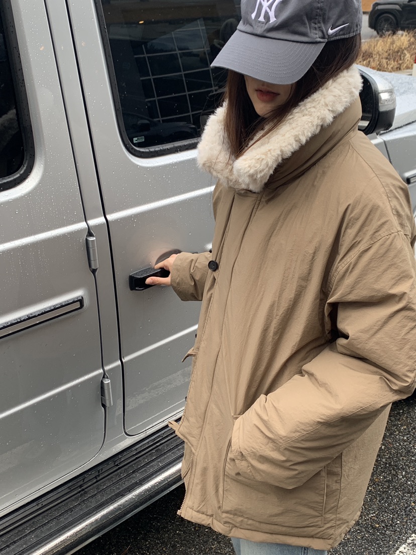 LOGARDEN東大門㊣代購女裝新品人氣短款羽絨服毛領可拆可拆卸LO GARDEN短款羽絨服