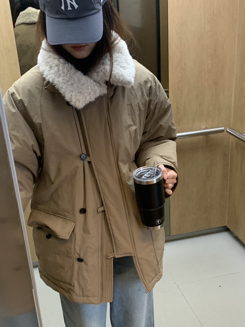 LOGARDEN東大門㊣代購女裝新品人氣短款羽絨服毛領可拆可拆卸LO GARDEN短款羽絨服