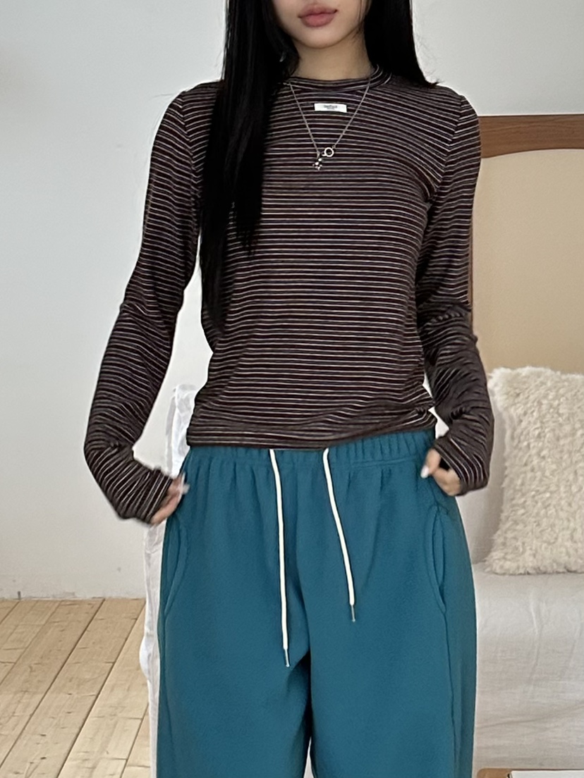 I MFACT東大門㊣實拍女士新品時尚熱賣職業休閑推薦長袖T恤I MFACT長袖T恤