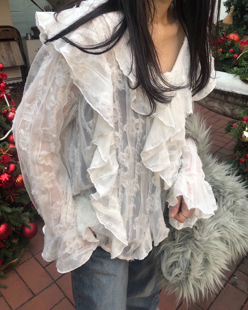 MELTED-P東大門㊣代購女裝新品職業推薦時尚熱賣襯衫蕾絲衫MELTED-P襯衫/蕾絲衫