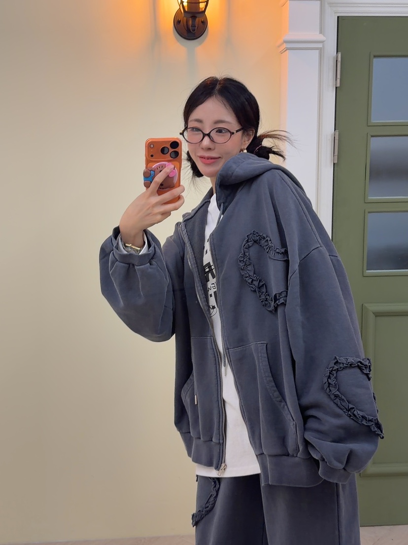 PALETTE-Q韓國代購㊣女裝新款25秋冬時尚休閑職業夾克拉鏈PALETTE-Q夾克