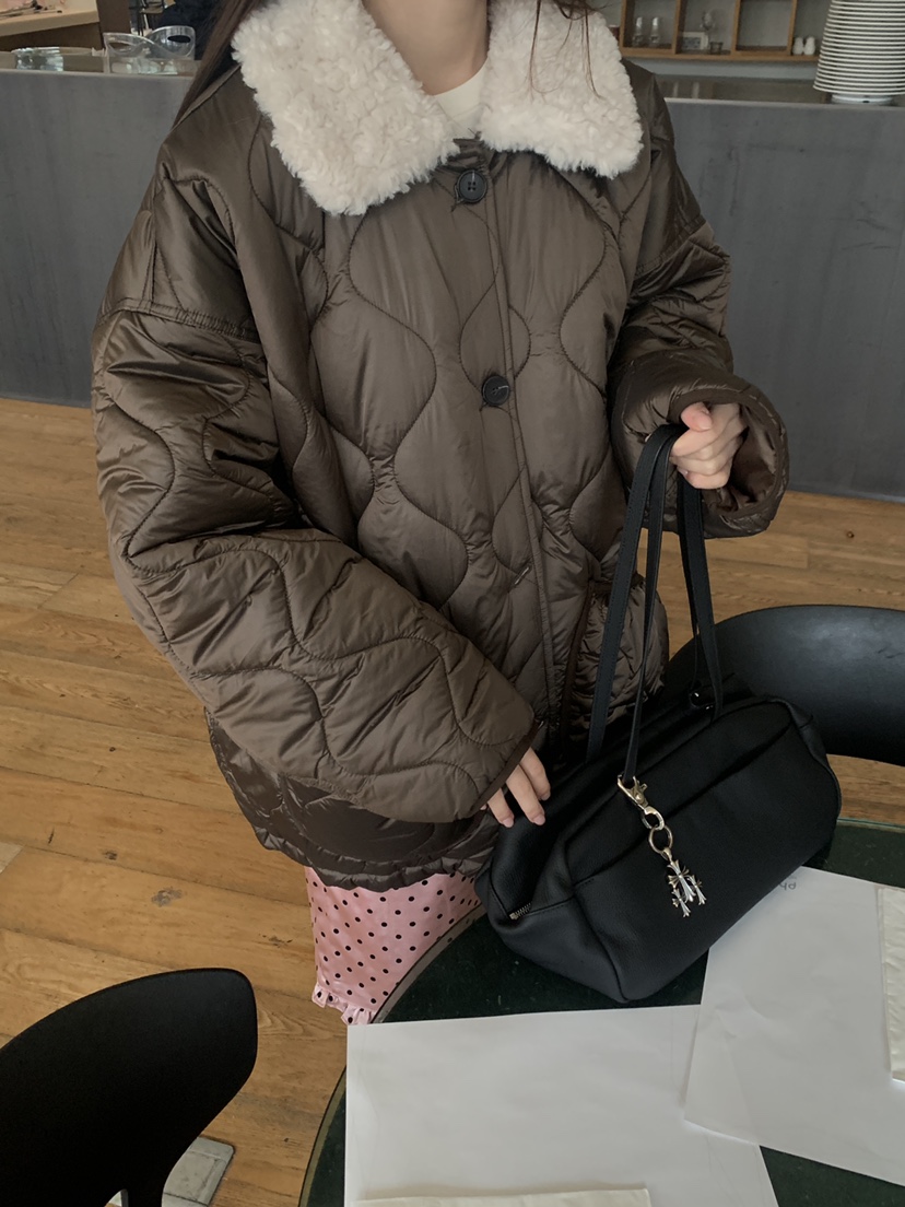 LOGARDEN東大門㊣直郵女士新款休閑人氣熱賣25秋冬短款棉服LO GARDEN短款棉服圖色1