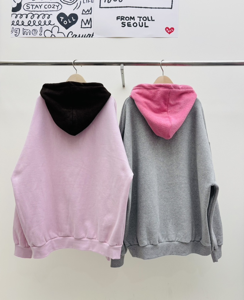 TOLL東大門㊣代購女裝新款時尚職業推薦熱賣休閑衛衣連帽衫TOLL衛衣
