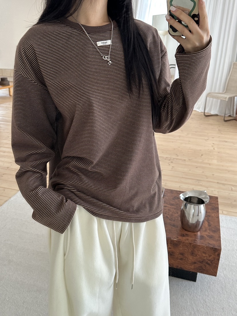 I MFACT韓國代購㊣女士新品推薦熱賣時尚職業人氣25秋冬長袖T恤I MFACT長袖T恤