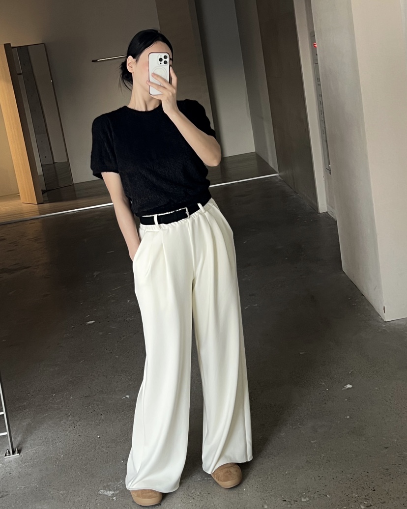 VERNI東大門㊣代購女裝新品推薦時尚人氣休閑褲不含腰帶加絨VERNI休閑褲