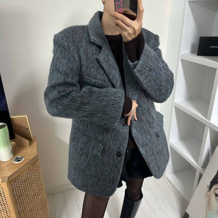 SOUIT東大門㊣直郵女裝新品職業時尚熱賣25秋冬人氣夾克羊毛SOUIT by mabel-L夾克圖色2