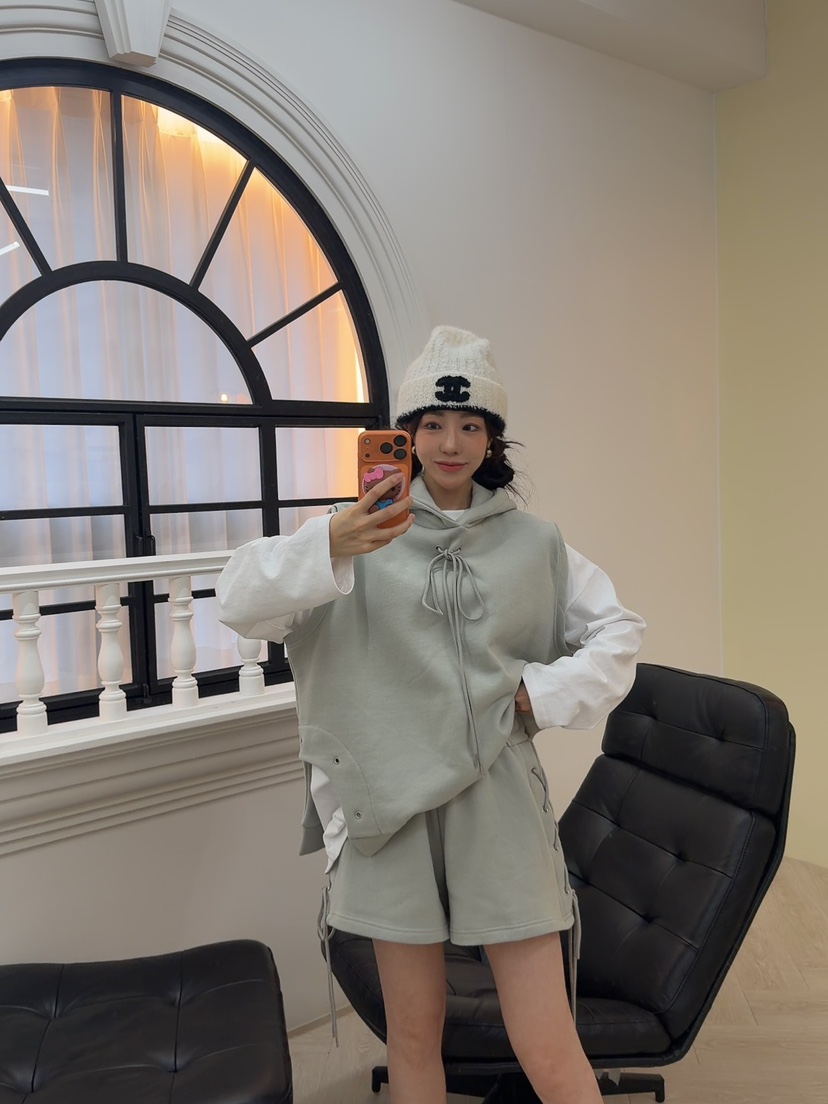 PALETTE-Q東大門㊣代購女士新款人氣推薦25秋冬熱賣短褲鏤空PALETTE短褲