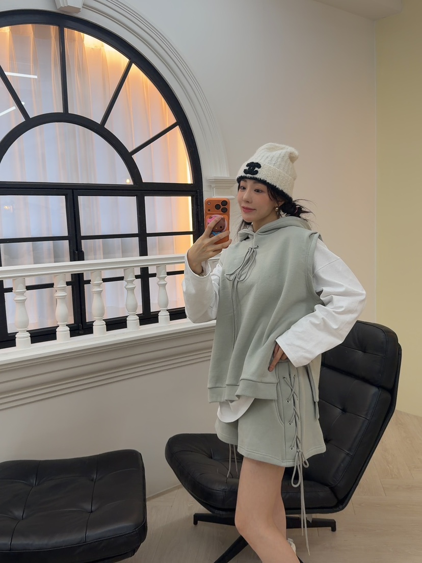 PALETTE-Q東大門㊣代購女士新款人氣推薦25秋冬熱賣短褲鏤空PALETTE短褲