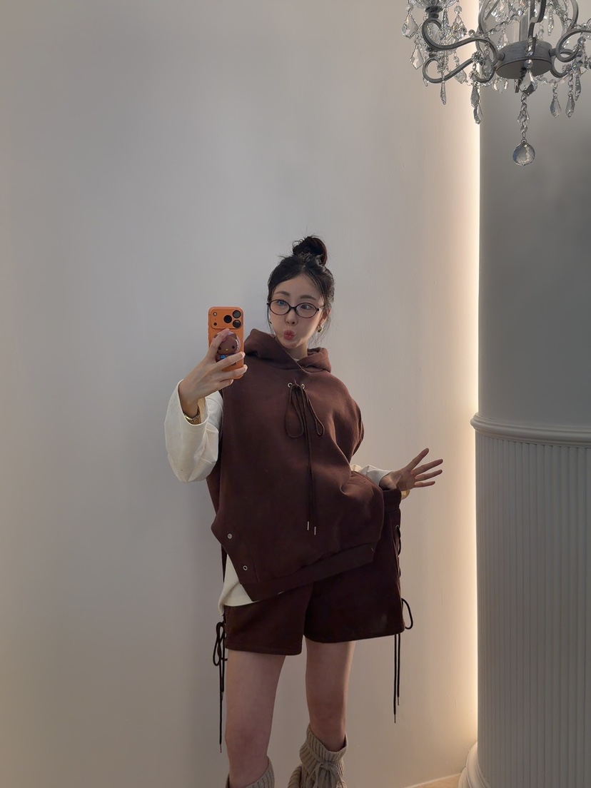 PALETTE-Q東大門㊣代購女士新款人氣推薦25秋冬熱賣短褲鏤空PALETTE短褲