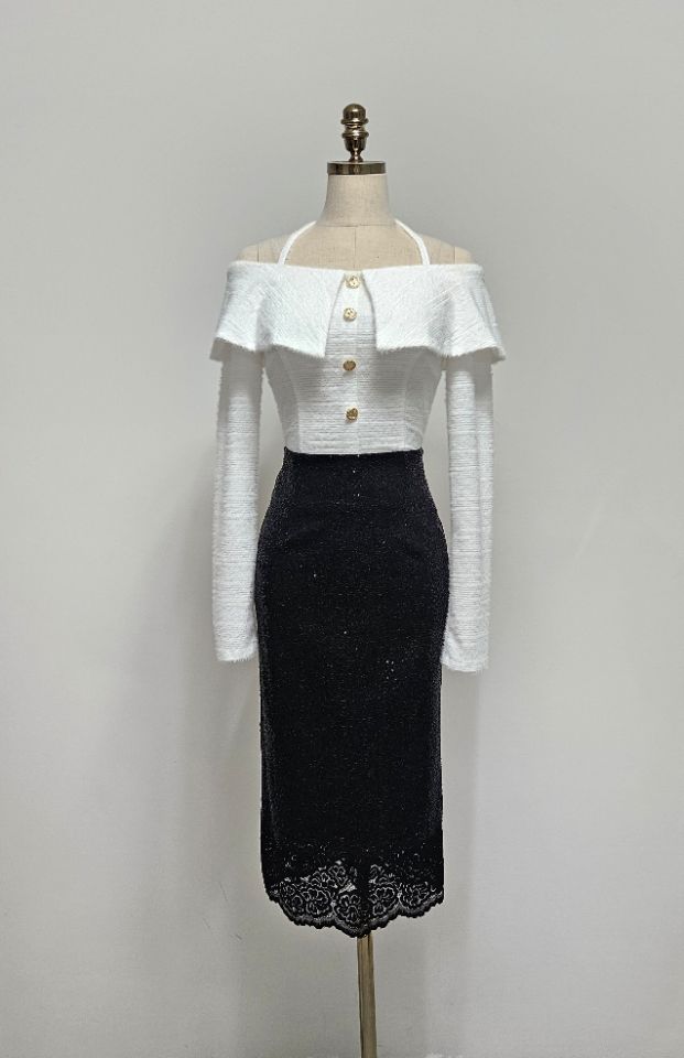 HIGH HEELS韓國直郵㊣女裝新品職業休閑時尚人氣推薦熱賣長裙HIGH HEELS長裙