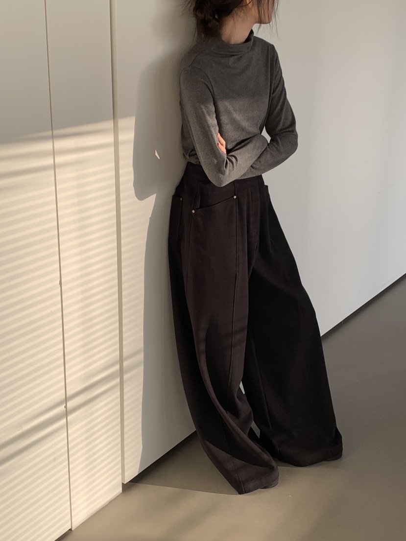 LOGARDEN東大門㊣代購女裝新品推薦人氣25秋冬時尚休閑休閑褲LO GARDEN休閑褲圖色2