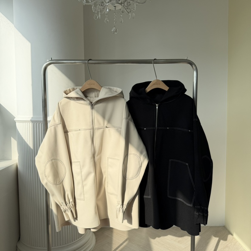 PALETTE-Q韓國直郵㊣女裝新款職業25秋冬熱賣夾克斗篷拉鏈PALETTE夾克